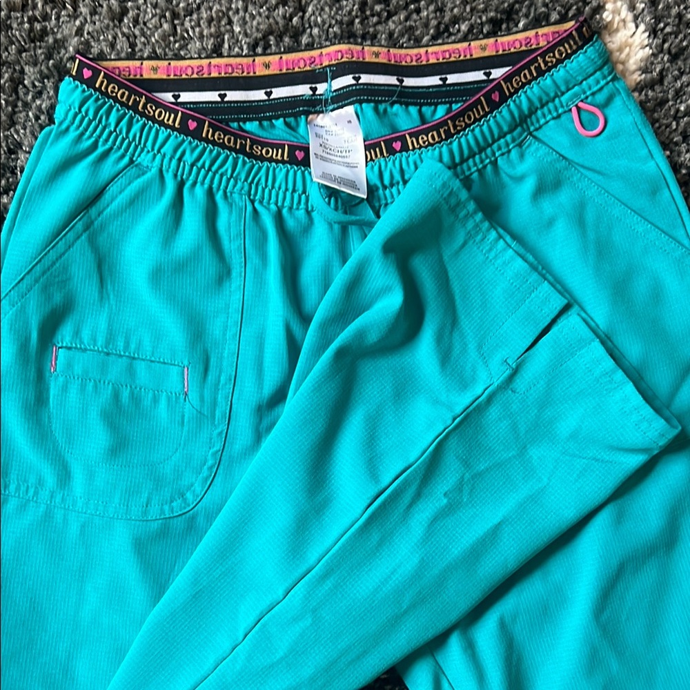 Set of Three Scrub Pants in Black, Teal, and Gray - Picture 8 of 8